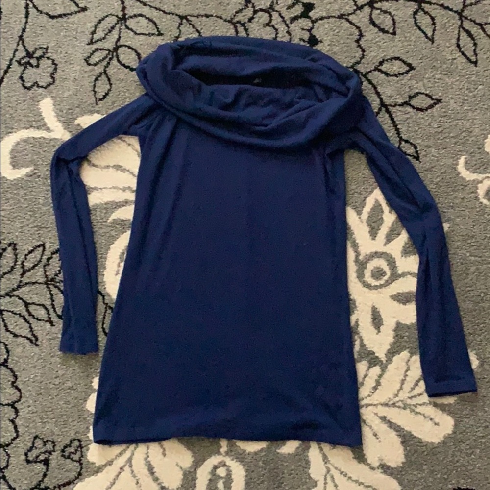 Royal blue long tunic sweater